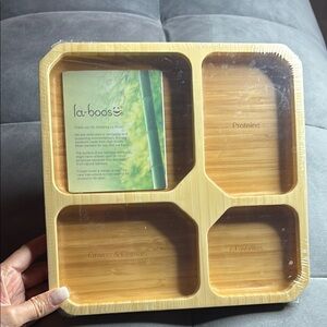 La-Boos Bamboo Organizer Tray for kids NWOT